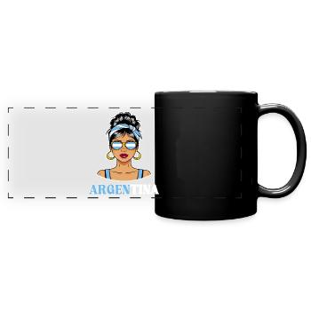 Argentinien Flagge Frauen Argentinien - Panorama-Tasse farbig - Schwarz - Vorne