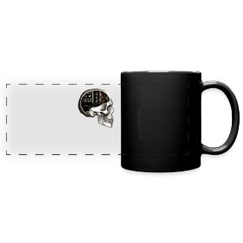Analog Modular Skull for Synth Nerd - Full Colour Panoramic Mug - black - Front