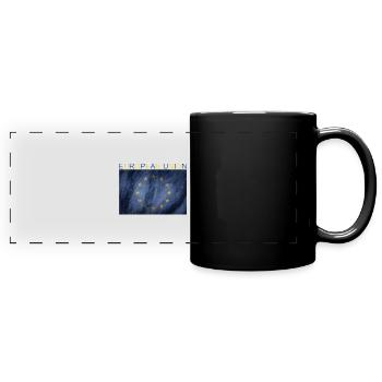 Drapeau de l’UE Union européenne Europe Bruxelles - Mug panoramique uni - noir - Devant