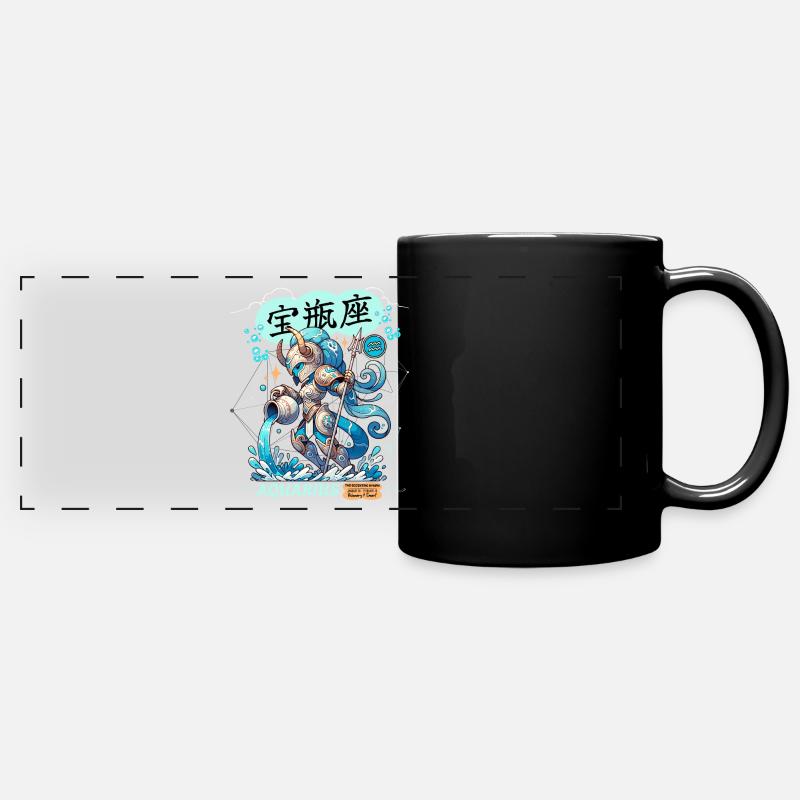 Signe Du Zodiaque Astrologique Verseau - Mug panoramique uni - noir