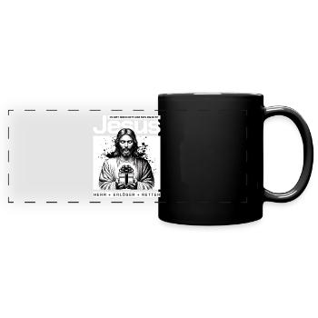 Jesus Lord & Savior - Full Colour Panoramic Mug - black - Front