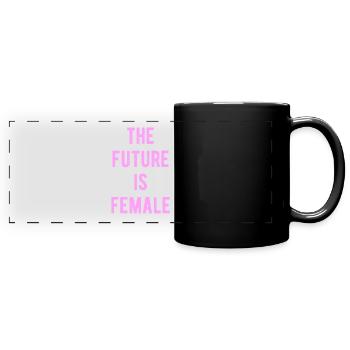 Female - Full Colour Panoramic Mug - black - Front