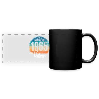 Millésime Fabriqué en 1965 Année de naissance 1965 Anniversaire - Mug panoramique uni - noir - Devant