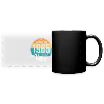 Millésime Fabriqué en 1965 Année de naissance 1965 Anniversaire - Mug panoramique uni - noir - Devant