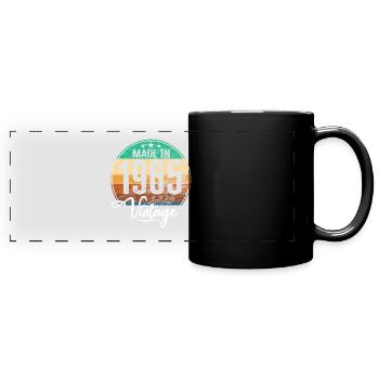 Millésime Fabriqué en 1965 Année de naissance 1965 Anniversaire - Mug panoramique uni - noir - Devant