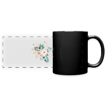 Bunch of flowers - Full Colour Panoramic Mug - black - Front