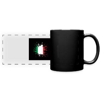 Italy mask italien black mask Maske Italien flag - Panorama-Tasse farbig - Schwarz - Vorne