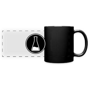 Icône de tube à essai - Mug panoramique uni - noir - Devant