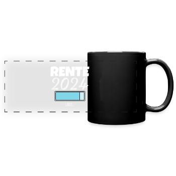 Rentner 2024 Ruhestand 2024 Der Countdown läuft - Panorama-Tasse farbig - Schwarz - Vorne