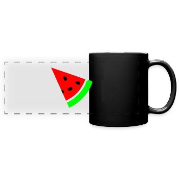 Watermelon - Full Colour Panoramic Mug - black - Front