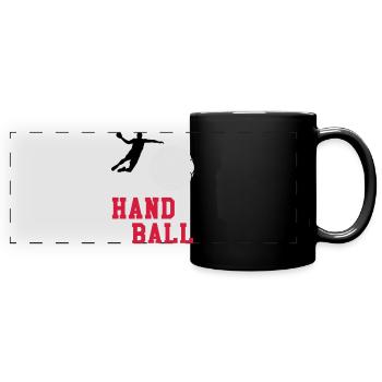 Handball - Full Colour Panoramic Mug - black - Front