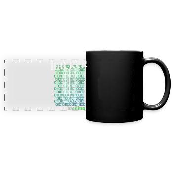 Anonymous, Hacker - Panorama-Tasse farbig - Schwarz - Vorne