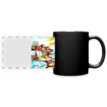 EG Vacances I Gran Canaria I Île I Idée cadeau - Mug panoramique uni - noir - Devant