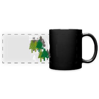mim Radl querfödei - mit dem Rad quer Feld ein - Full Colour Panoramic Mug - black - Front
