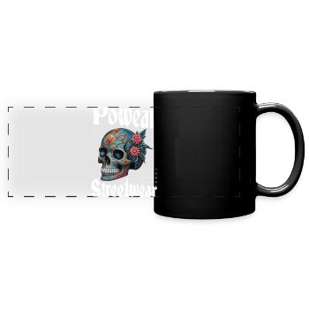 Poweat Streetwear Crâne - Mug panoramique uni - noir - Devant