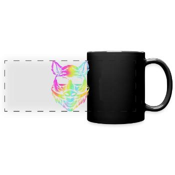 Chasse au cochon Chasseur Chasse au sanglier - Mug panoramique uni - noir - Devant