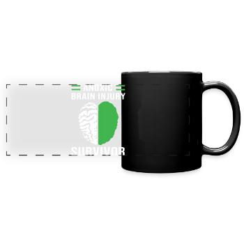 Gehirnverletzung Schlaganfall - Panorama-Tasse farbig - Schwarz - Vorne