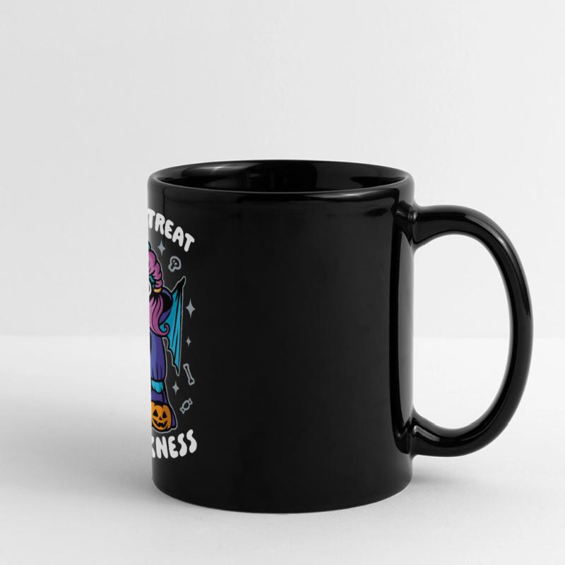 Dunkles süßes Einhorn - Süßes oder Saures oder Dunkelheit Panorama-Tasse farbig