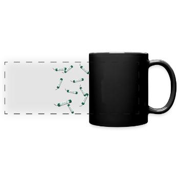 Pyro Böller - Panorama-Tasse farbig - Schwarz - Vorne
