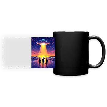 O’Hare Airport 2006 – UFO above the terminal - Full Colour Panoramic Mug - black - Front