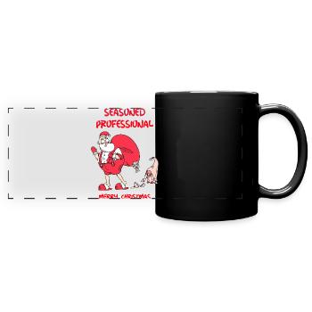 Seasoned Professional Christmas Design - Full Colour Panoramic Mug - black - Front