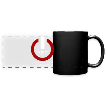 off_sign - Panorama-Tasse farbig - Schwarz - Vorne
