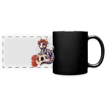 Manga Chibi Dragon La Catrina Jour des Morts - Mug panoramique uni - noir - Devant