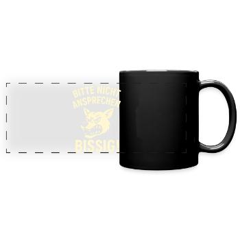 S’il vous plaît, ne leur parlez pas - Mug panoramique uni - noir - Devant