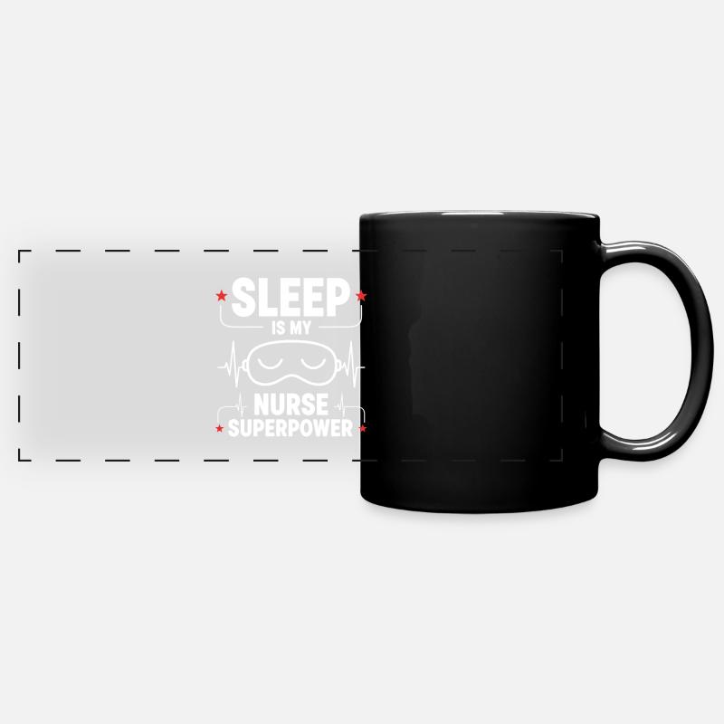 Humor Nurse Sleep is my Superpower - Full Colour Panoramic Mug - black