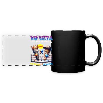 Rap Battle Microphone Battle - Full Colour Panoramic Mug - black - Front
