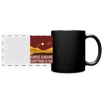 Sunrise Sunshine - Panorama-Tasse farbig - Schwarz - Vorne