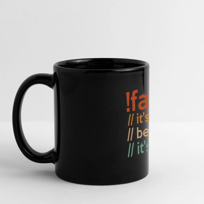 Programmierer false true Informatiker Student Code Panorama-Tasse farbig