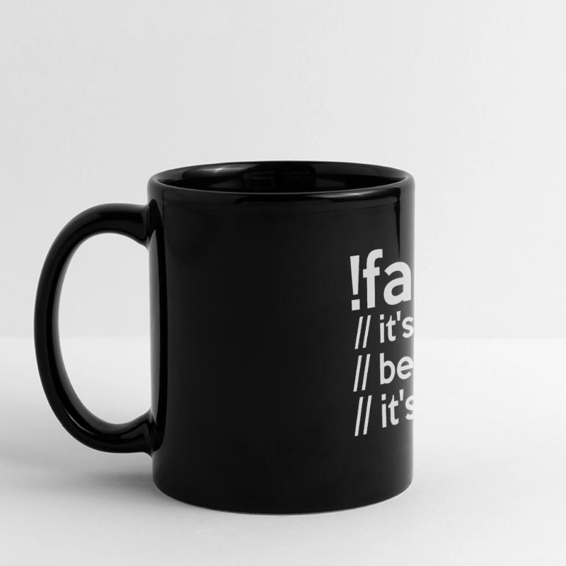 Programmierer false true Informatiker Student Code Panorama-Tasse farbig