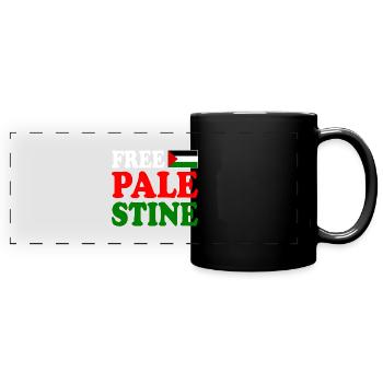 Free palestine - Full Colour Panoramic Mug - black - Front