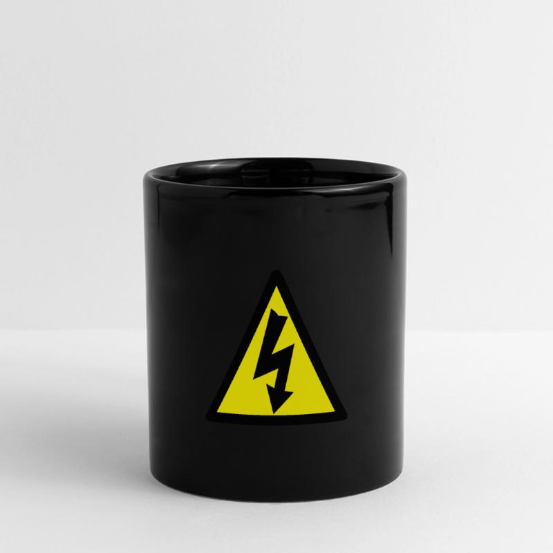 Strom Warnung Panorama-Tasse farbig