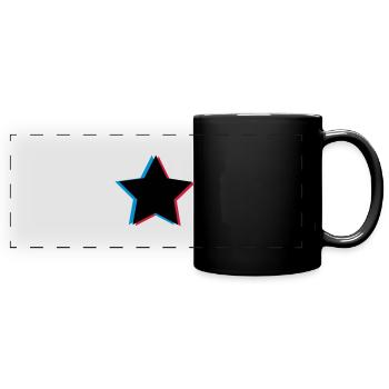 3d anaglyph stars - Mug panoramique uni - noir - Devant