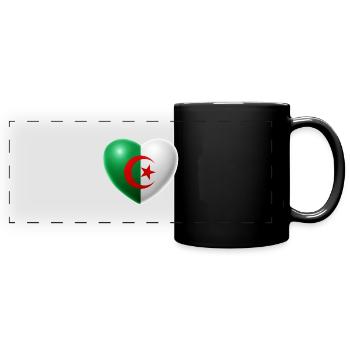Herz (Algerien / Algeria) - Panorama-Tasse farbig - Schwarz - Vorne