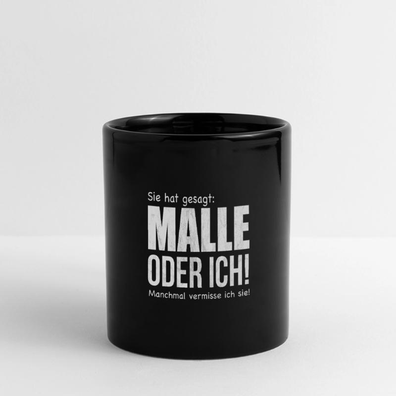 Malle oder Ich! Panorama-Tasse farbig