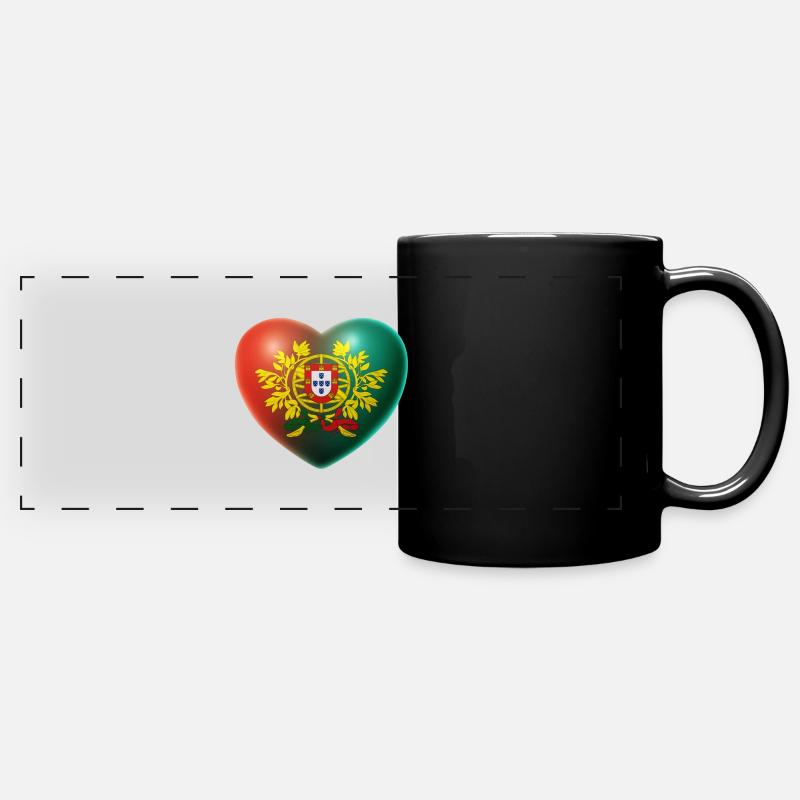 Heart (Portugal / Portuguesa) 02 - Full Colour Panoramic Mug - black