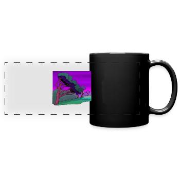 strauecher buesche shrubbery garten garden plants1 - Panorama-Tasse farbig - Schwarz - Vorne