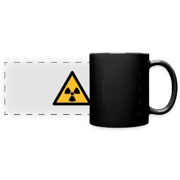 Gefahrensymbol - Radioaktivität (2-farbig) - Panorama-Tasse farbig - Schwarz - Vorne