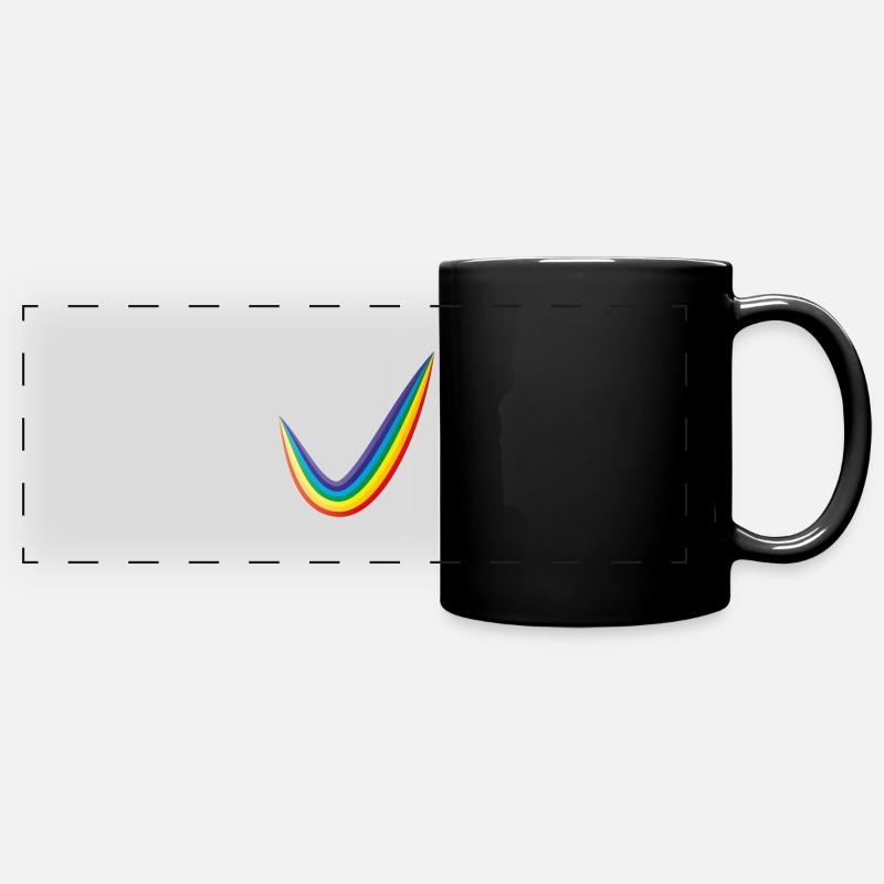 Arc-en-ciel Crochet - Mug panoramique uni - noir