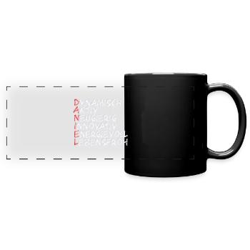 Daniel - Panorama-Tasse farbig - Schwarz - Vorne