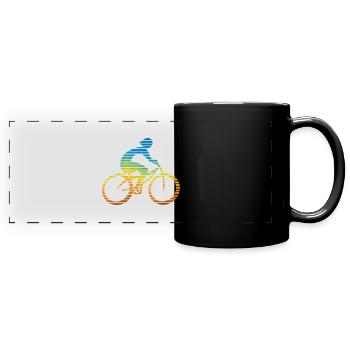 Cyclist - Full Colour Panoramic Mug - black - Front