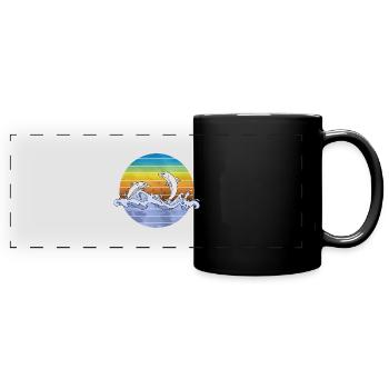 Delphine - Panorama-Tasse farbig - Schwarz - Vorne