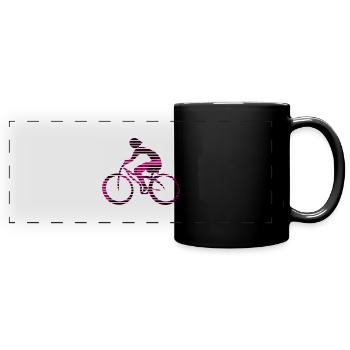 Cyclist - Full Colour Panoramic Mug - black - Front