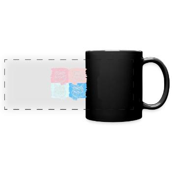 Freezing - Owl Froze Retro - Full Colour Panoramic Mug - black - Front