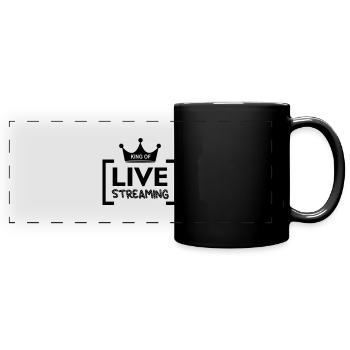 KING OF LIVE STREAM Streamer - Panorama-Tasse farbig - Schwarz - Vorne