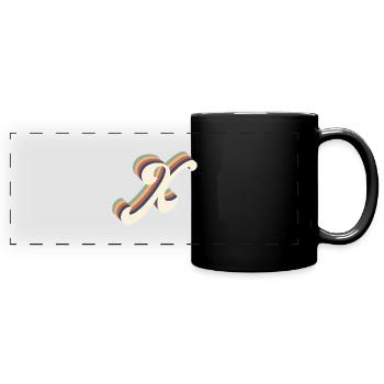 letter K - Full Colour Panoramic Mug - black - Front