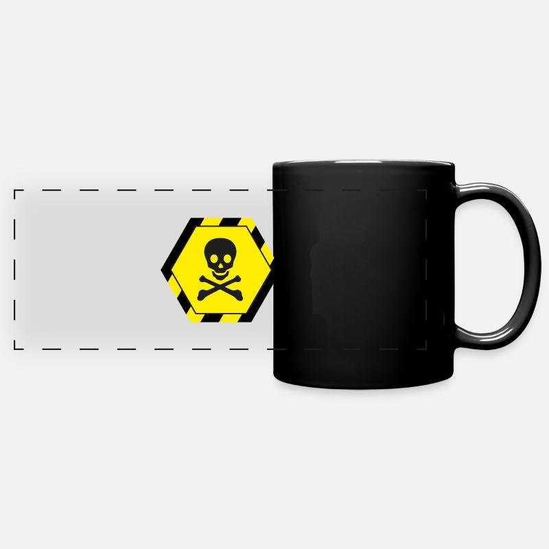Skull - Full Colour Panoramic Mug - black